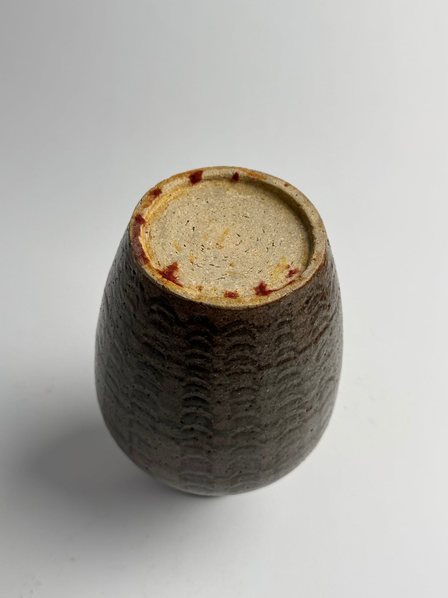 Vintage Deep Brown Tapered Vase