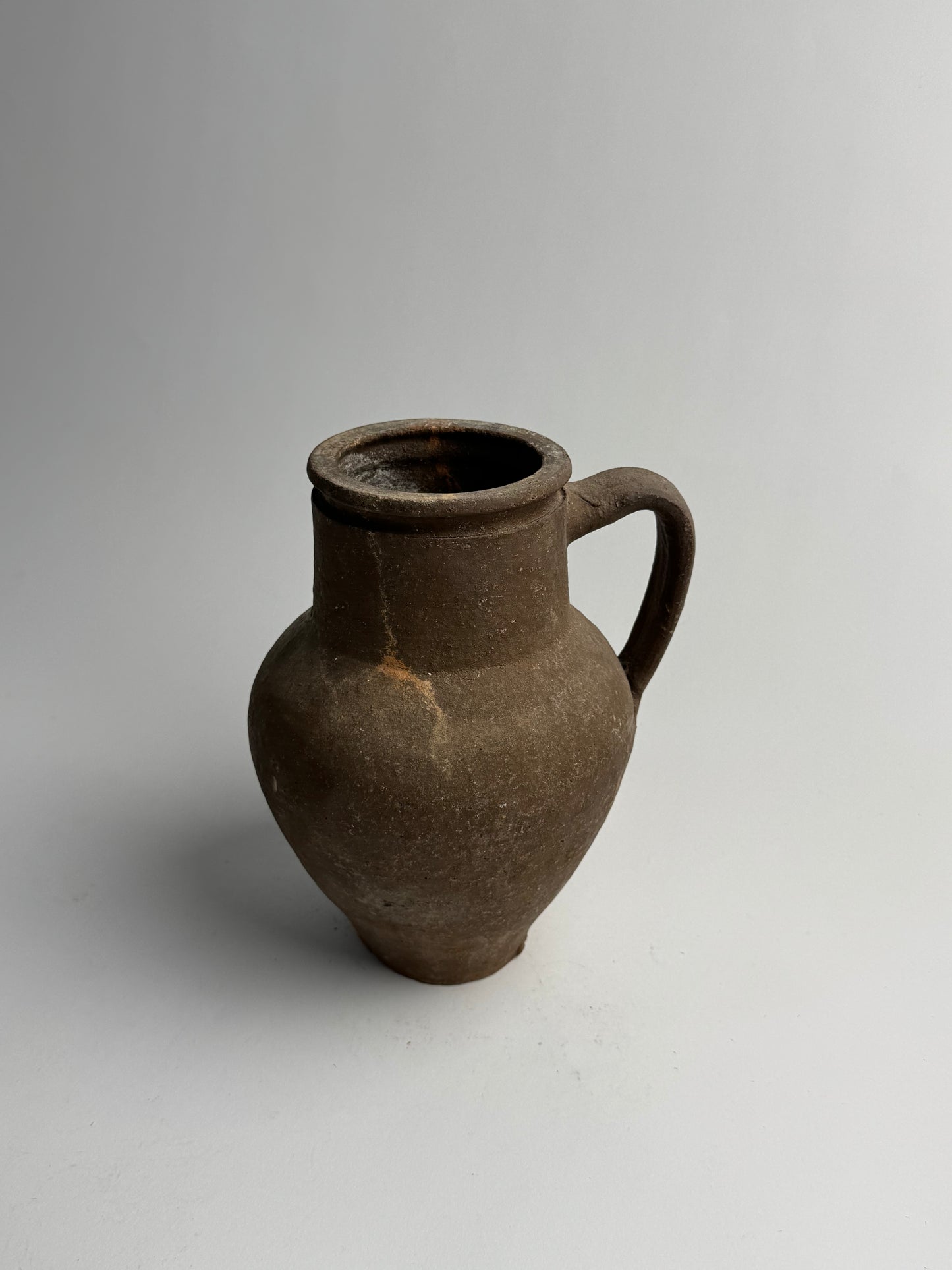 Vintage Earthy Brown Handled Vessel