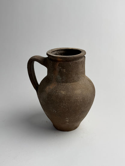 Vintage Earthy Brown Handled Vessel