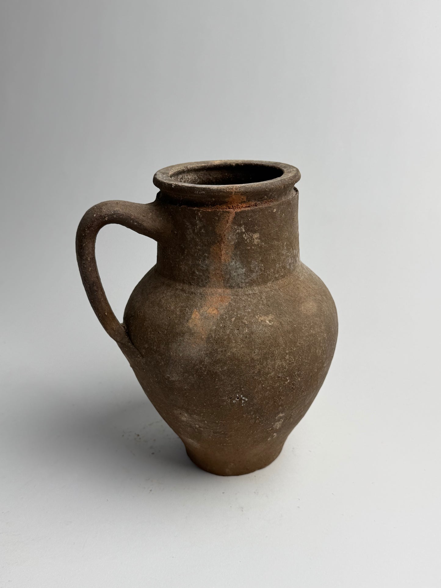 Vintage Earthy Brown Handled Vessel