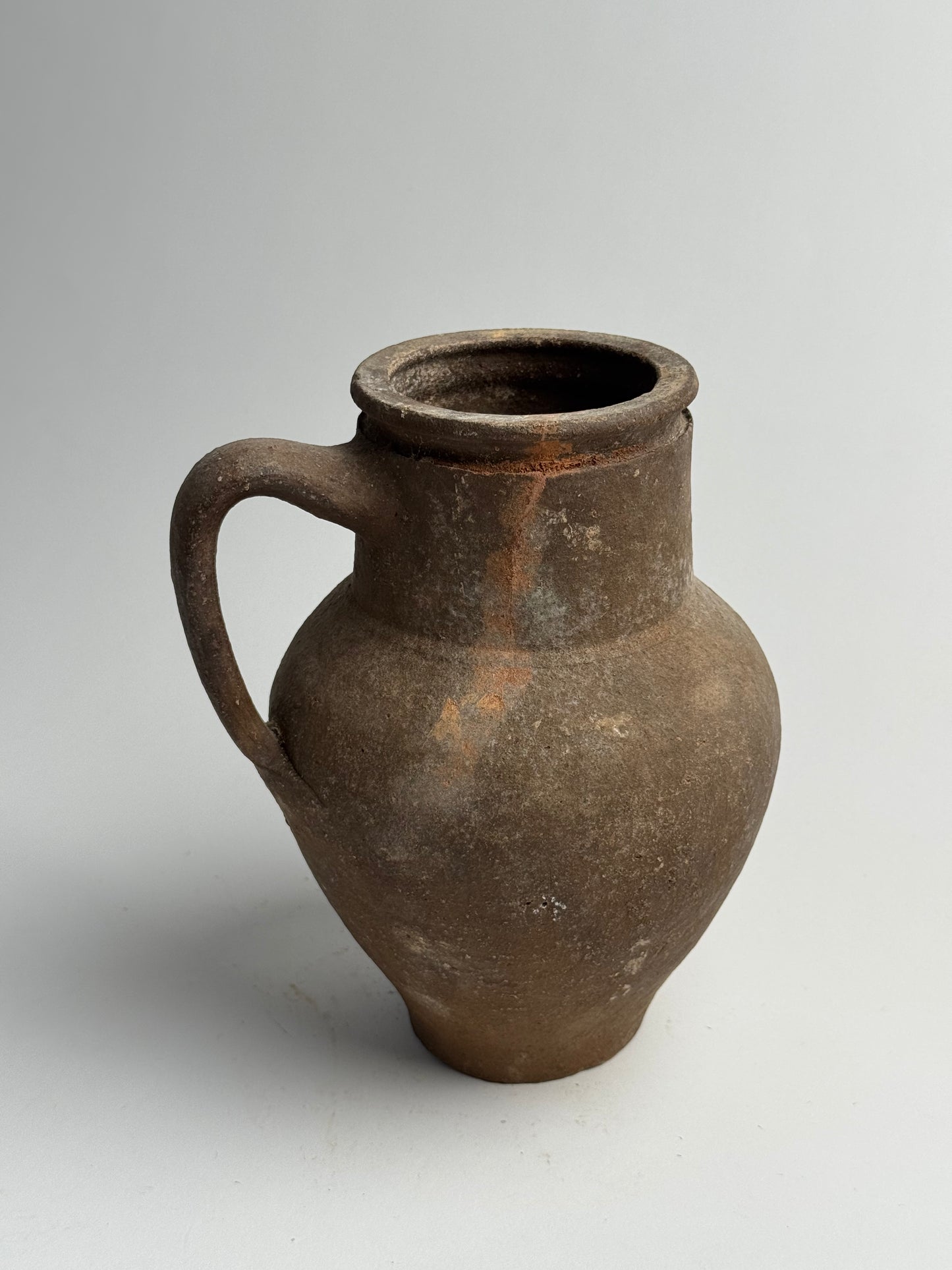 Vintage Earthy Brown Handled Vessel