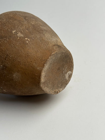 Vintage Earthy Brown Handled Vessel