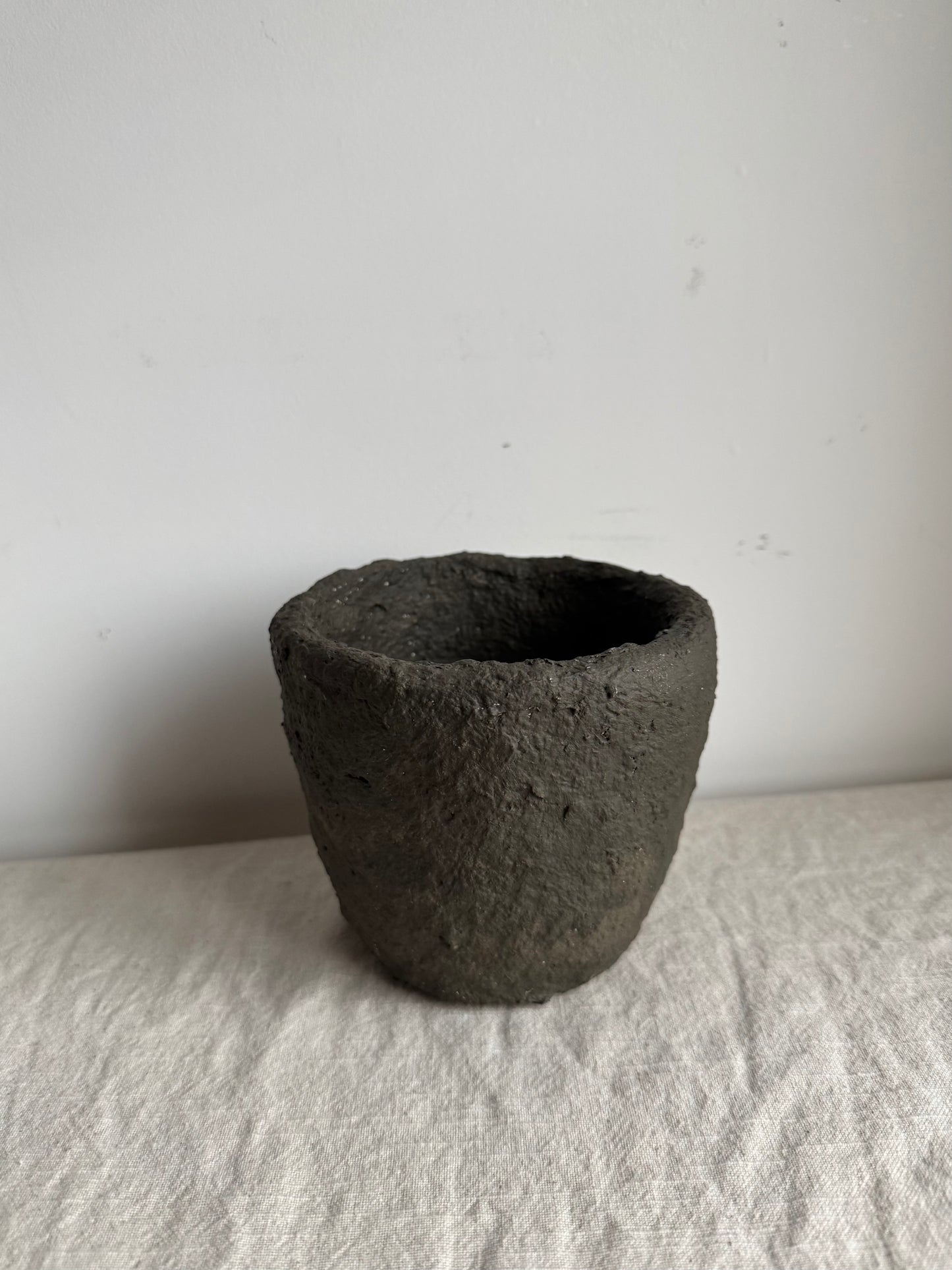 EARTH  | textured earthy brown wabi sabi pot