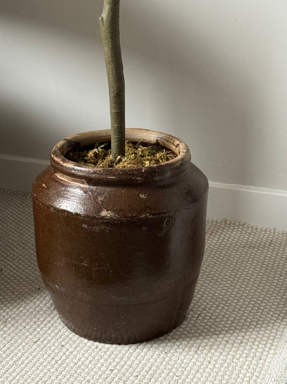 Large Angled South Asian Pot