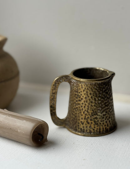 Miniature Hammered Brass Jug