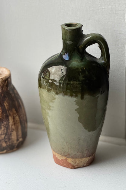 Green Vintage Glazed Pitcher