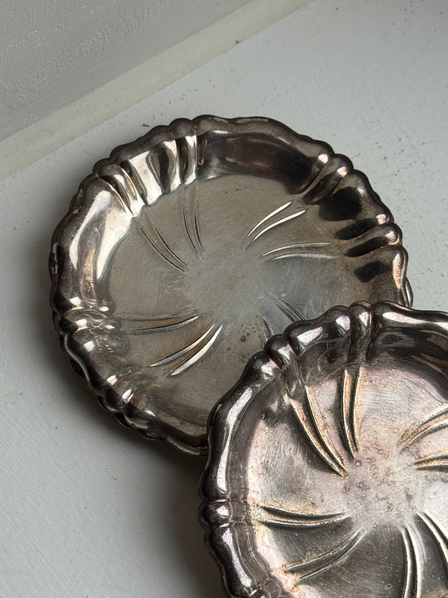 Set of 4 Vintage Silver Dishes