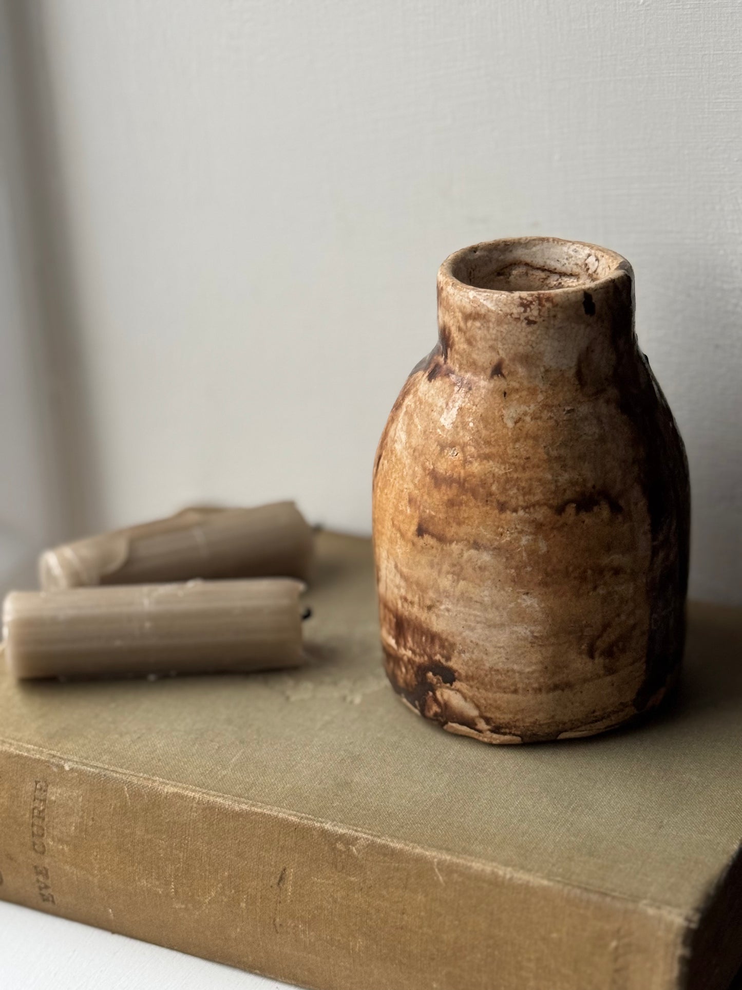 Rich Brown Vintage Stoneware Pot