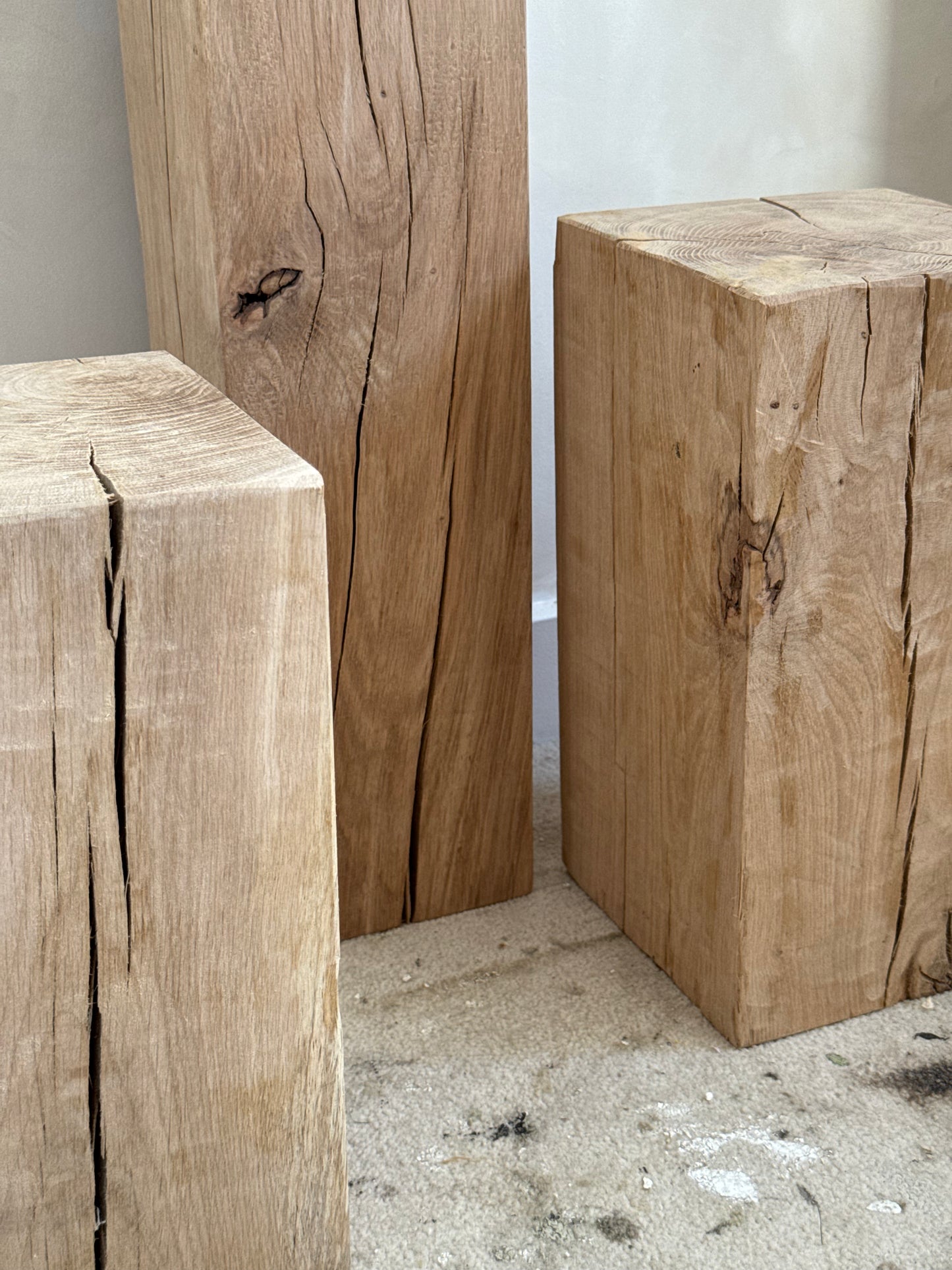 Solid Oak Wood Plinths