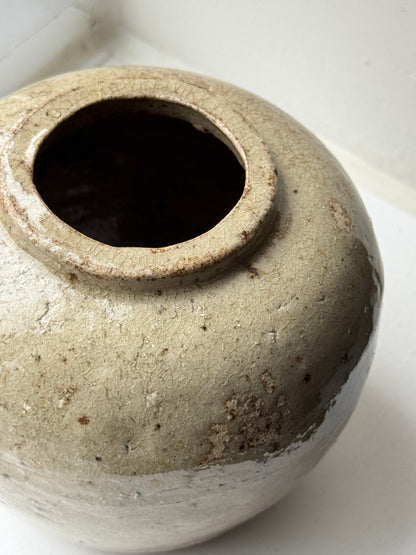 Warm Beige Antique Ginger Jar