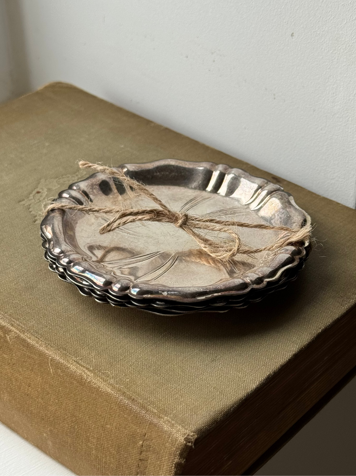 Set of 4 Vintage Silver Dishes