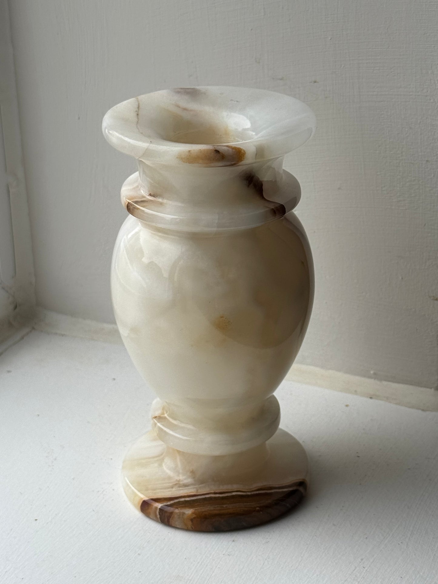 Large Vintage Onyx Candle Holder