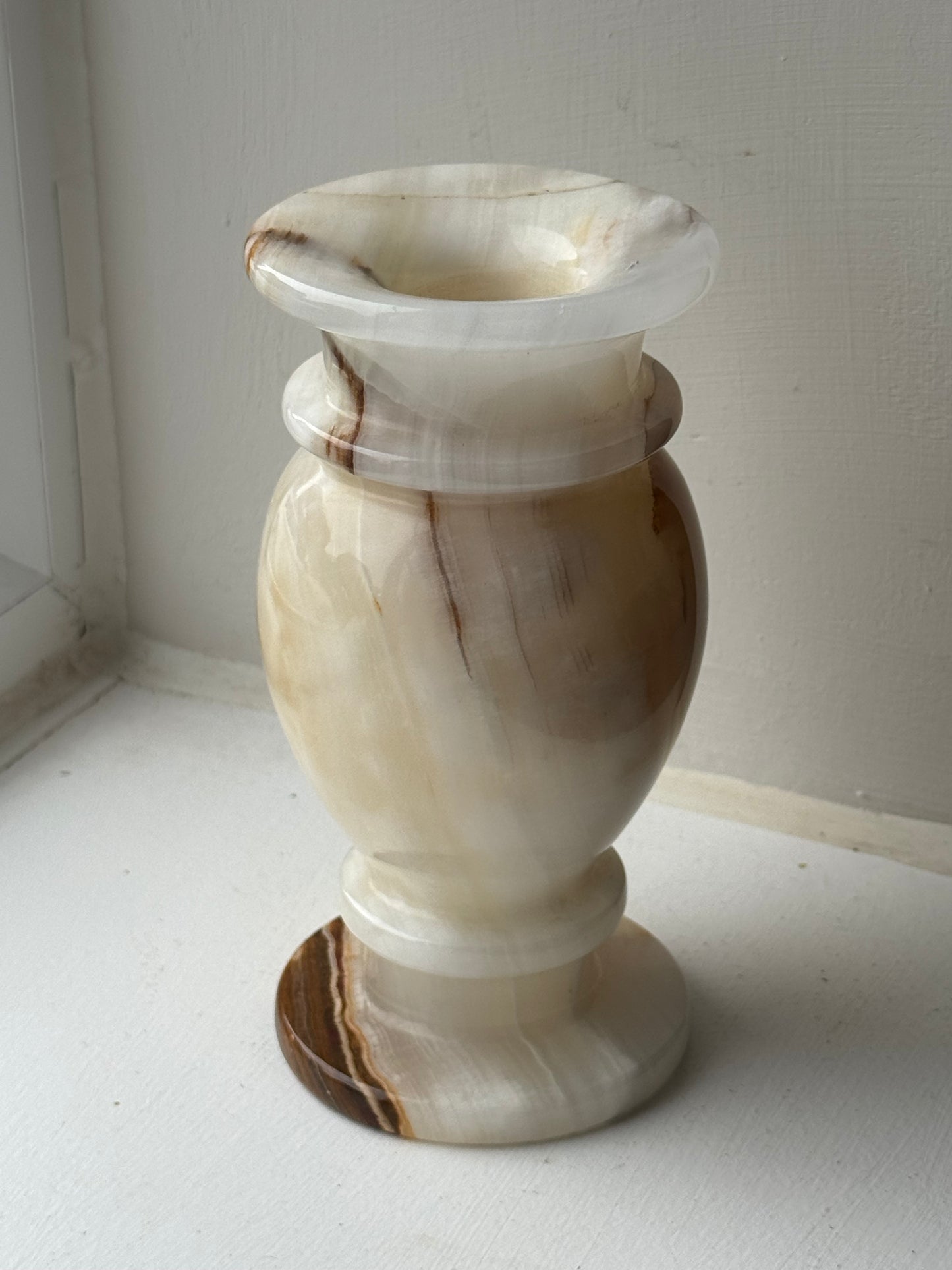 Large Vintage Onyx Candle Holder