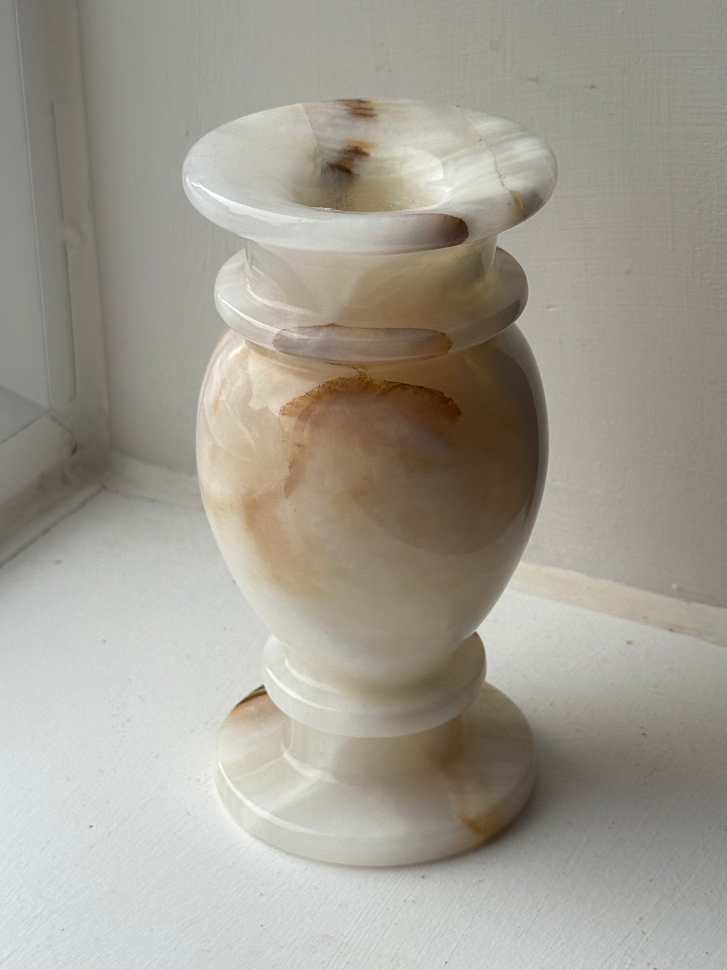 Large Vintage Onyx Candle Holder