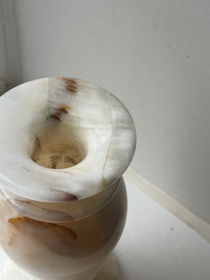 Large Vintage Onyx Candle Holder