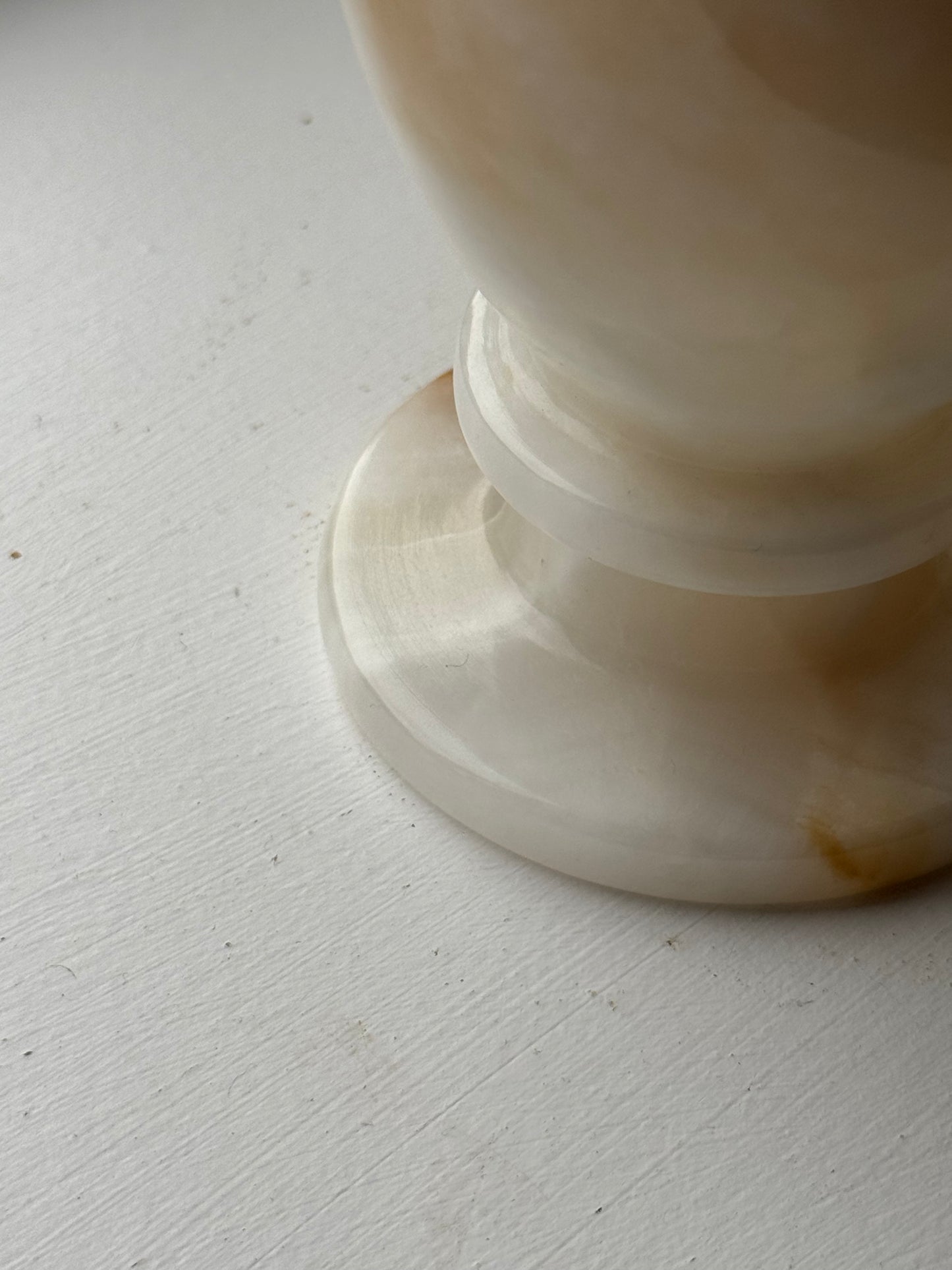 Large Vintage Onyx Candle Holder