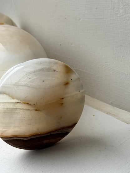 Large Vintage Onyx Candle Holder