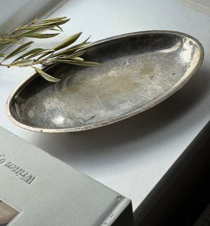Vintage Silver Decorative Footed Tray