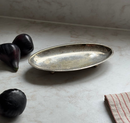 Vintage Silver Decorative Footed Tray