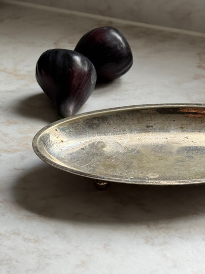 Vintage Silver Decorative Footed Tray