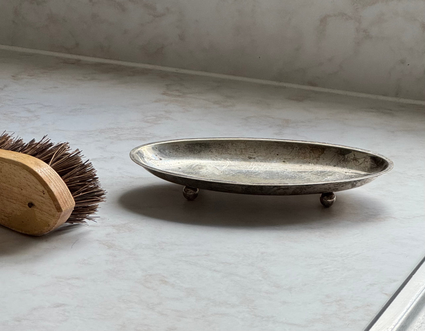 Vintage Silver Decorative Footed Tray