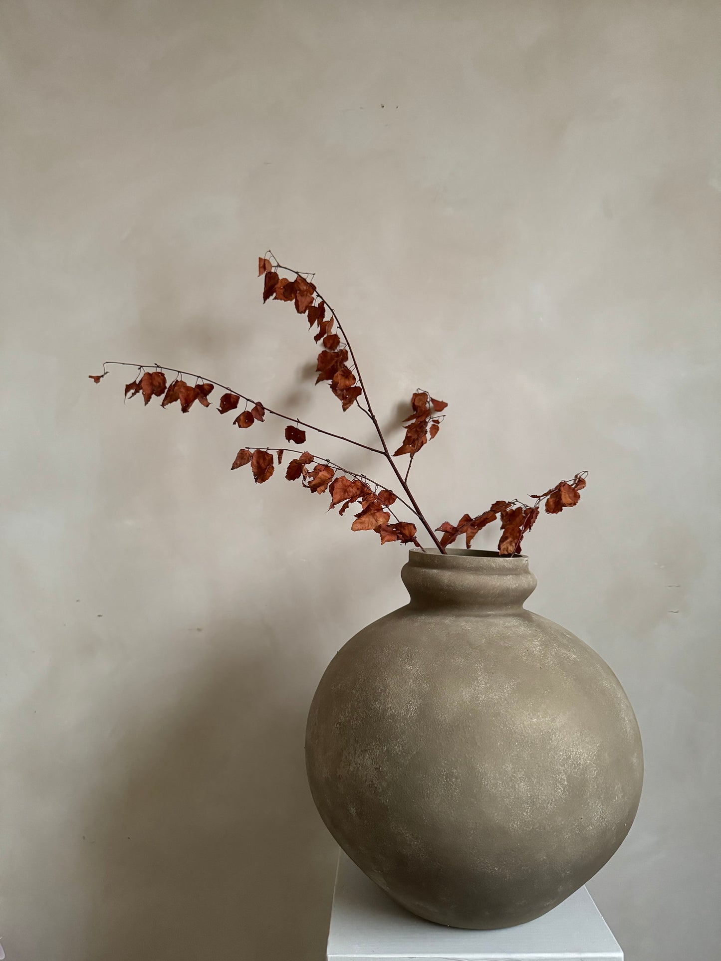 EARTH  |  Earthy brown large rounded rustic vase/vessel