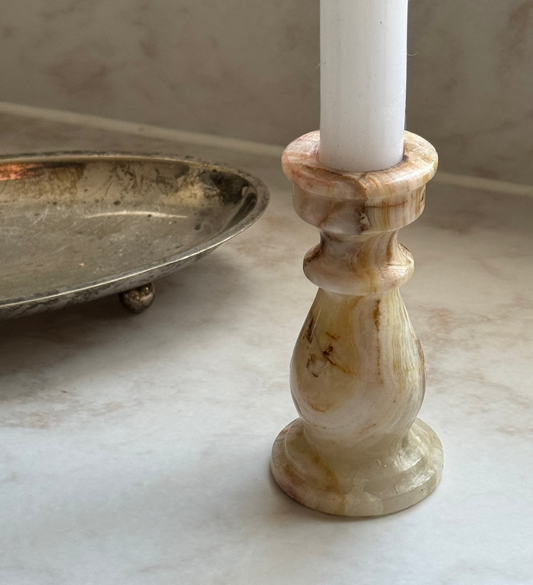 Vintage Onyx Candle Holder