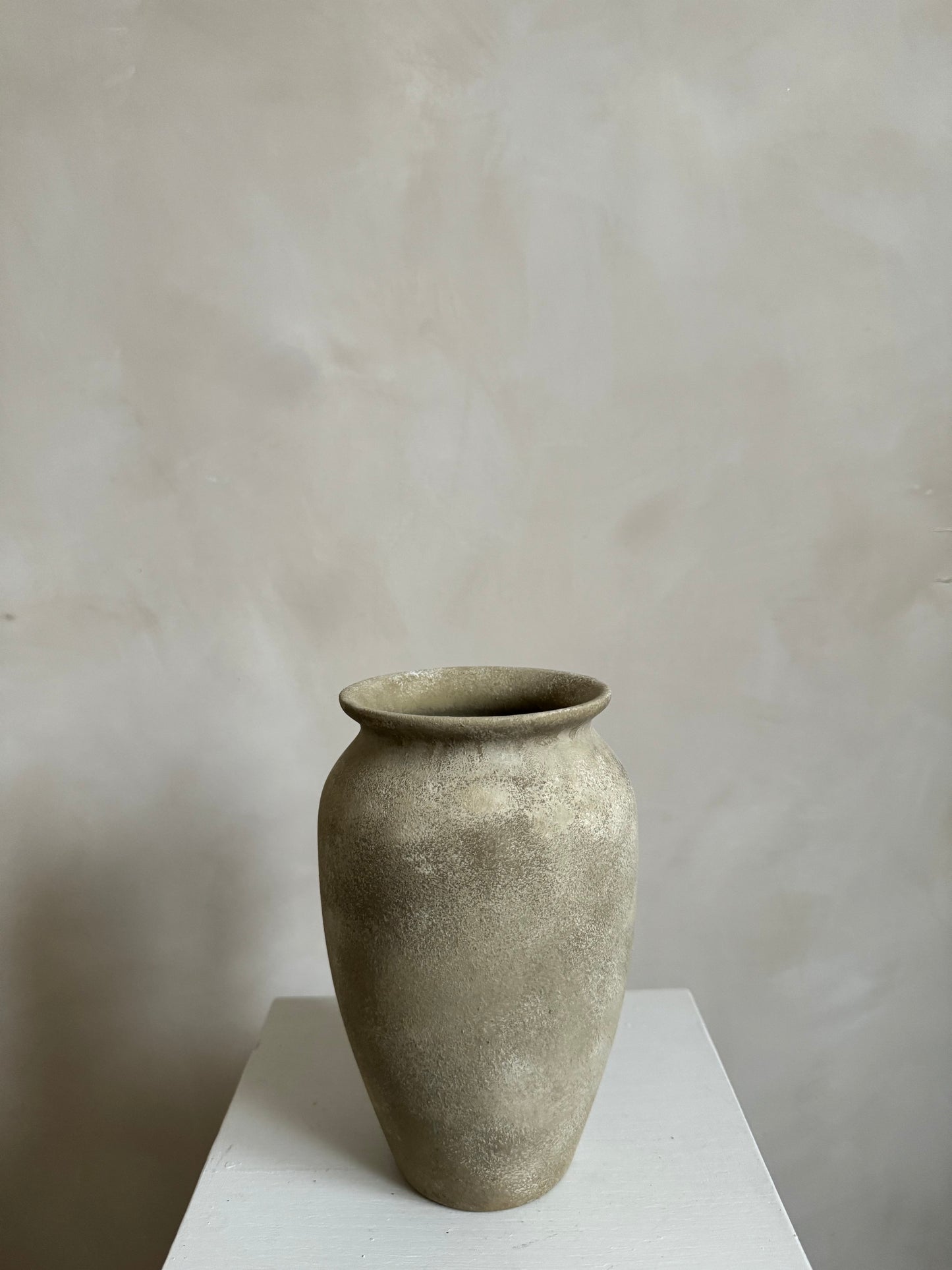 EARTH  |  Light brown beige stone effect vase