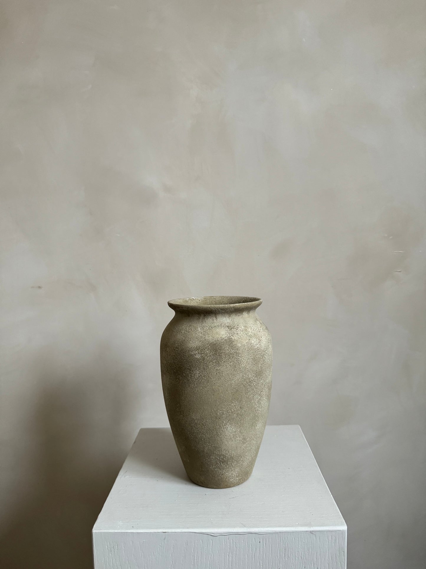 EARTH  |  Light brown beige stone effect vase