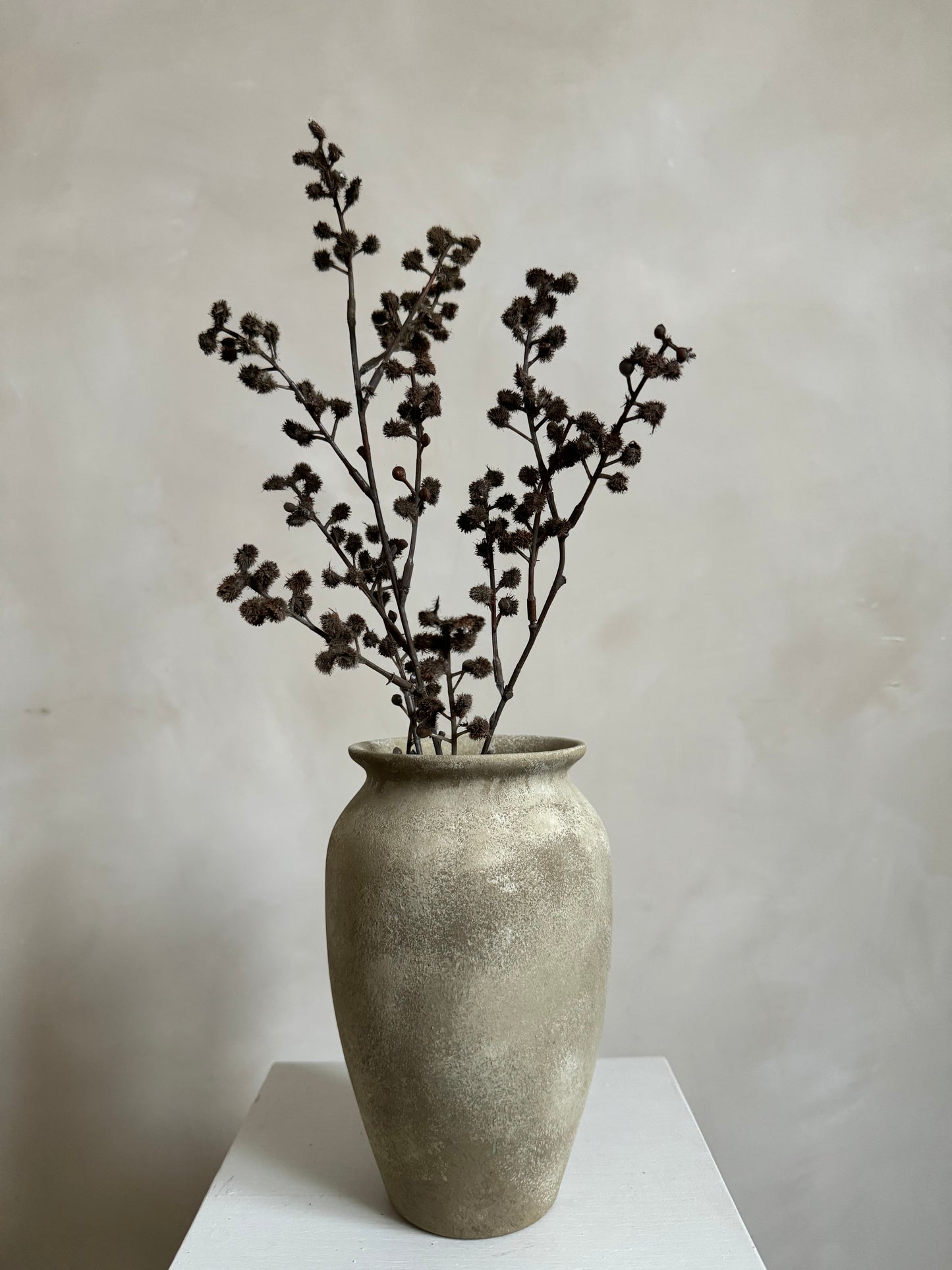 EARTH  |  Light brown beige stone effect vase