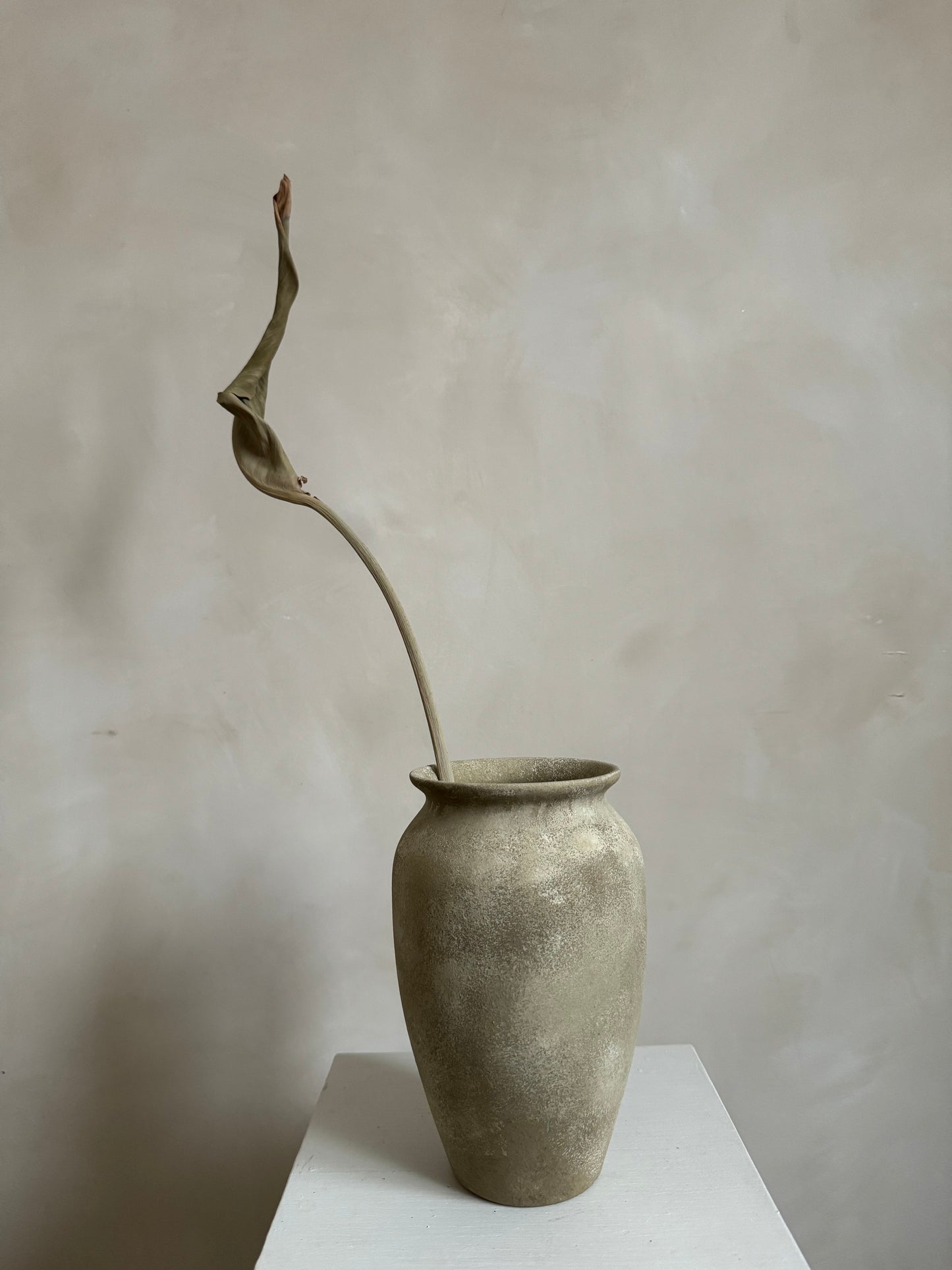 EARTH  |  Light brown beige stone effect vase