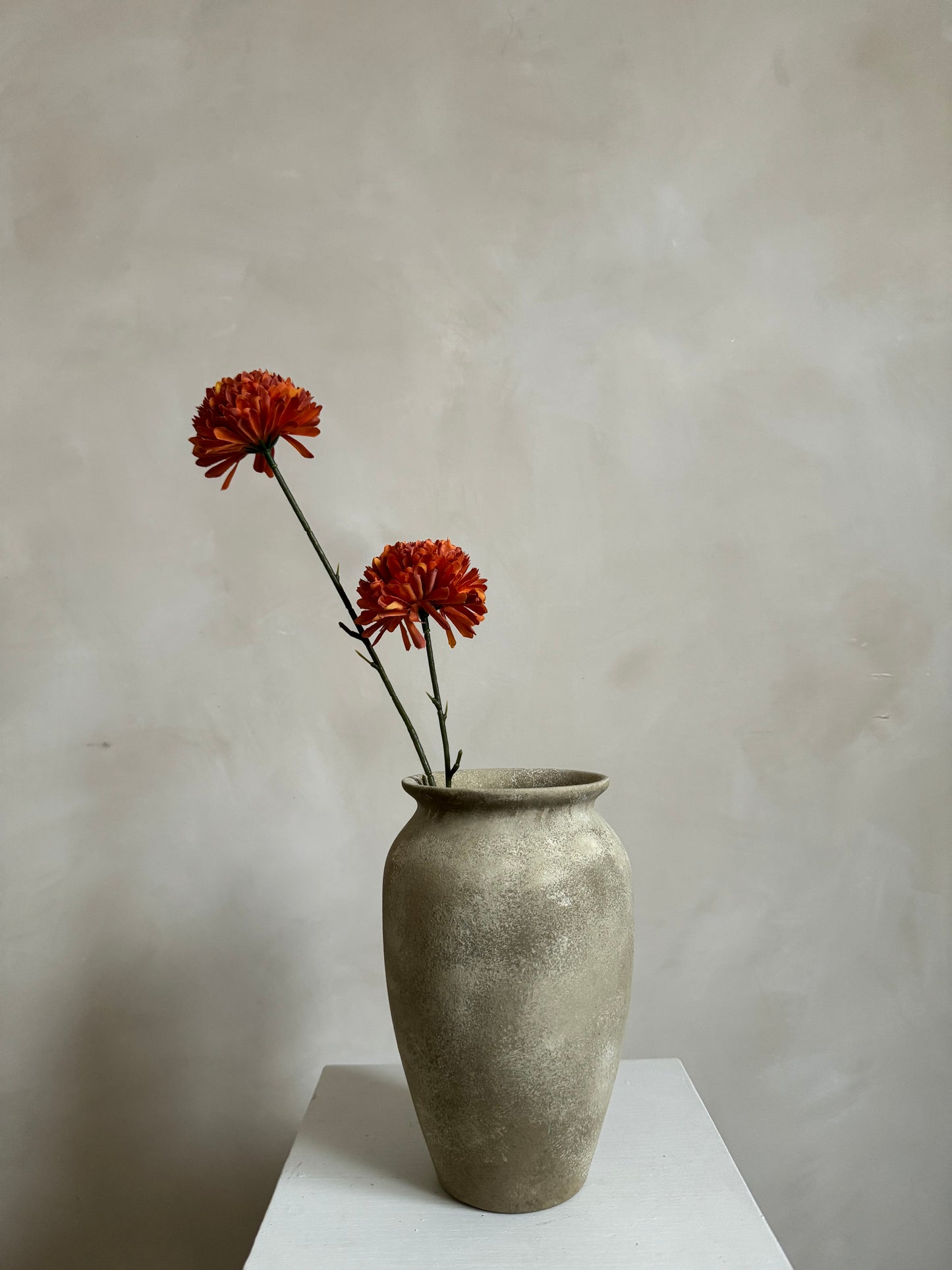 EARTH  |  Light brown beige stone effect vase