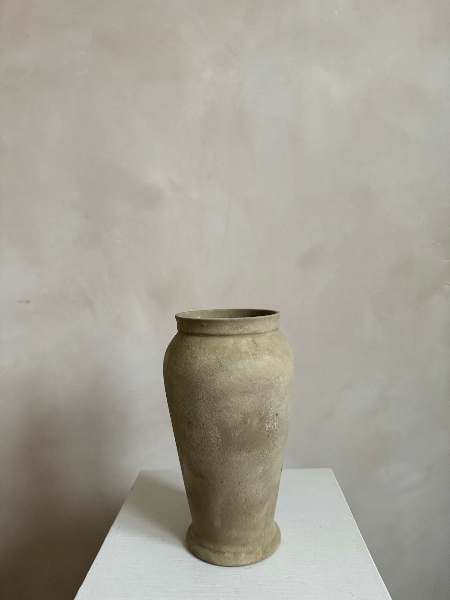 EARTH  |  Light brown beige stone effect vase