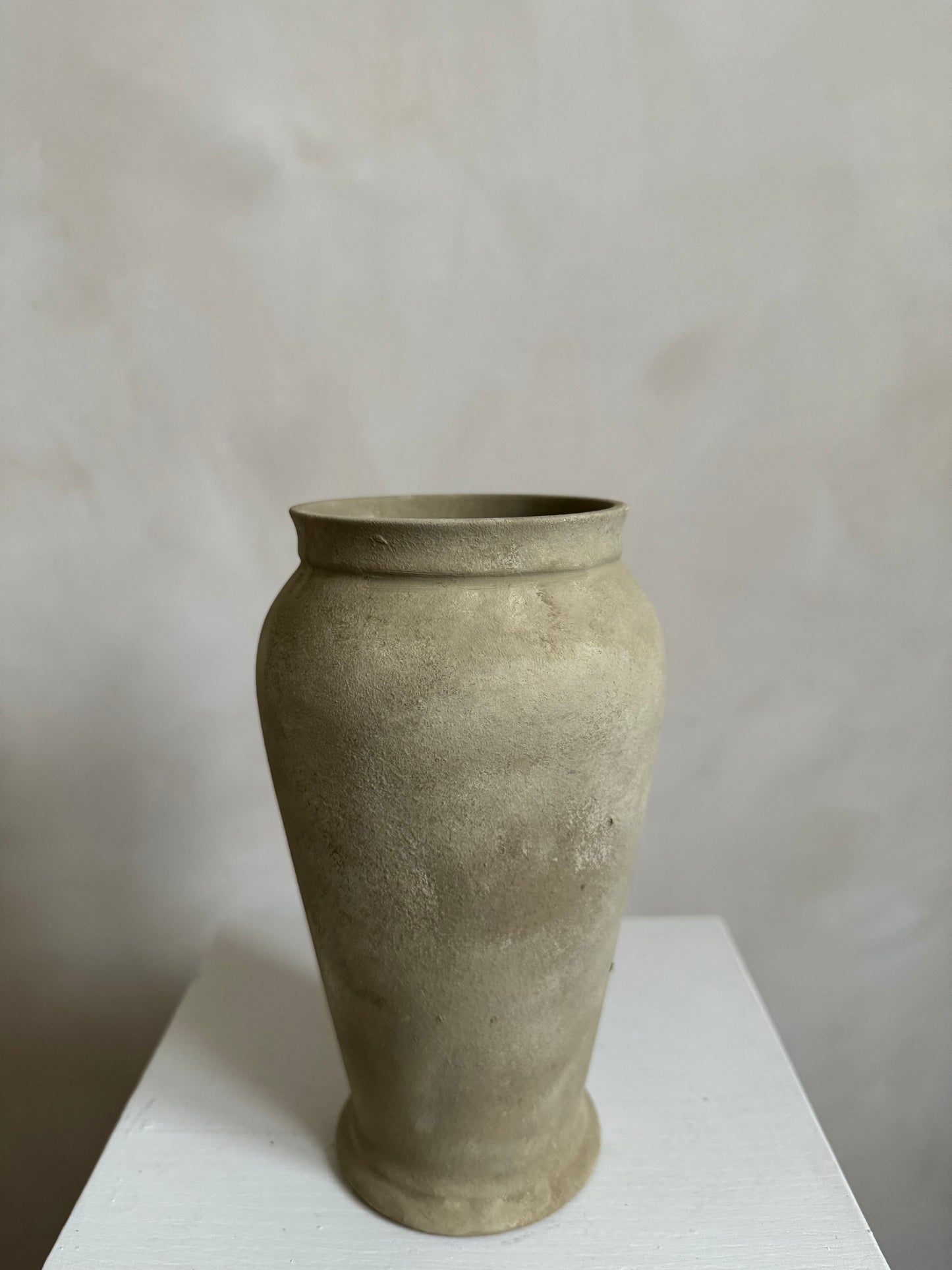 EARTH  |  Light brown beige stone effect vase