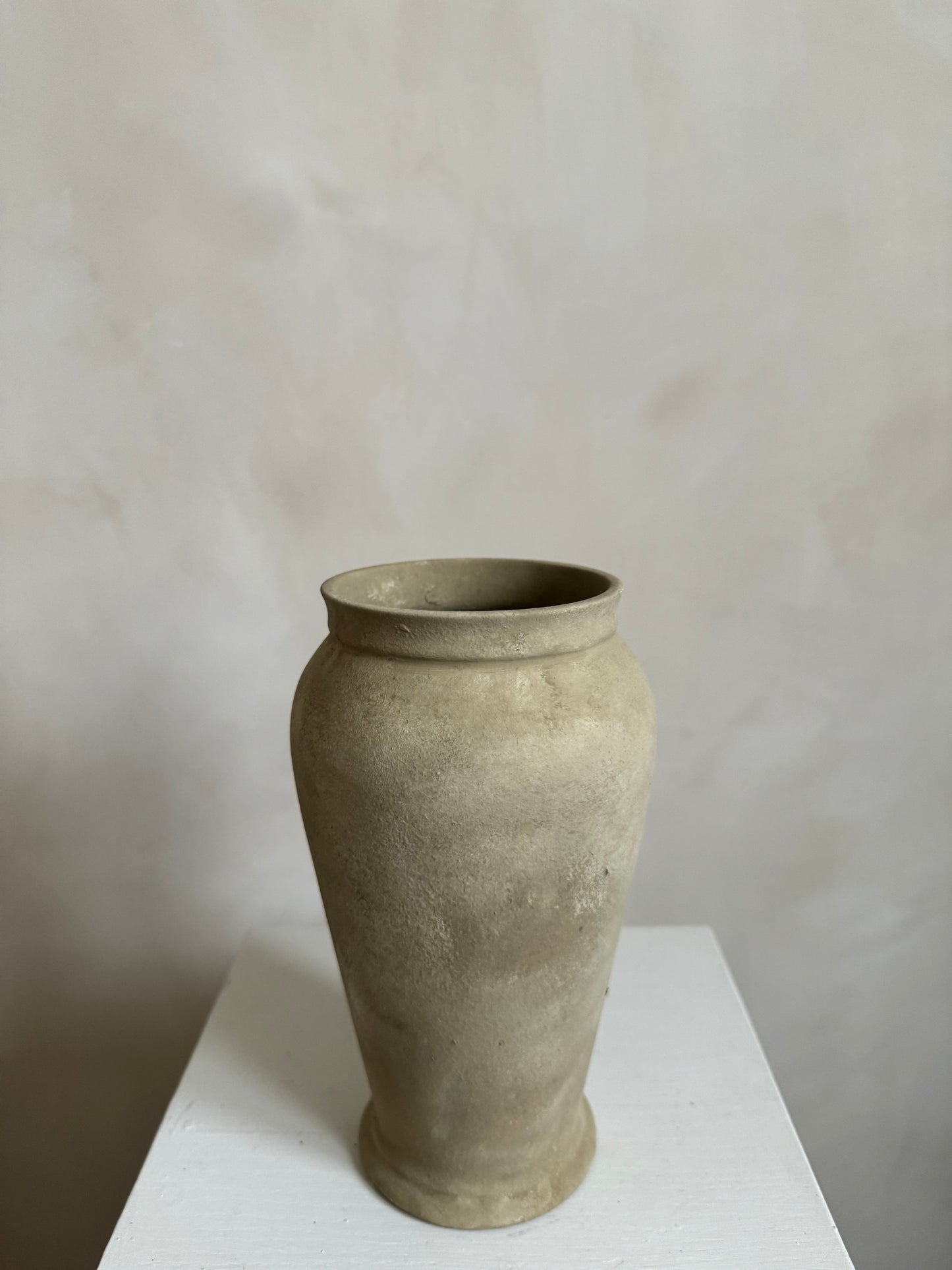 EARTH  |  Light brown beige stone effect vase