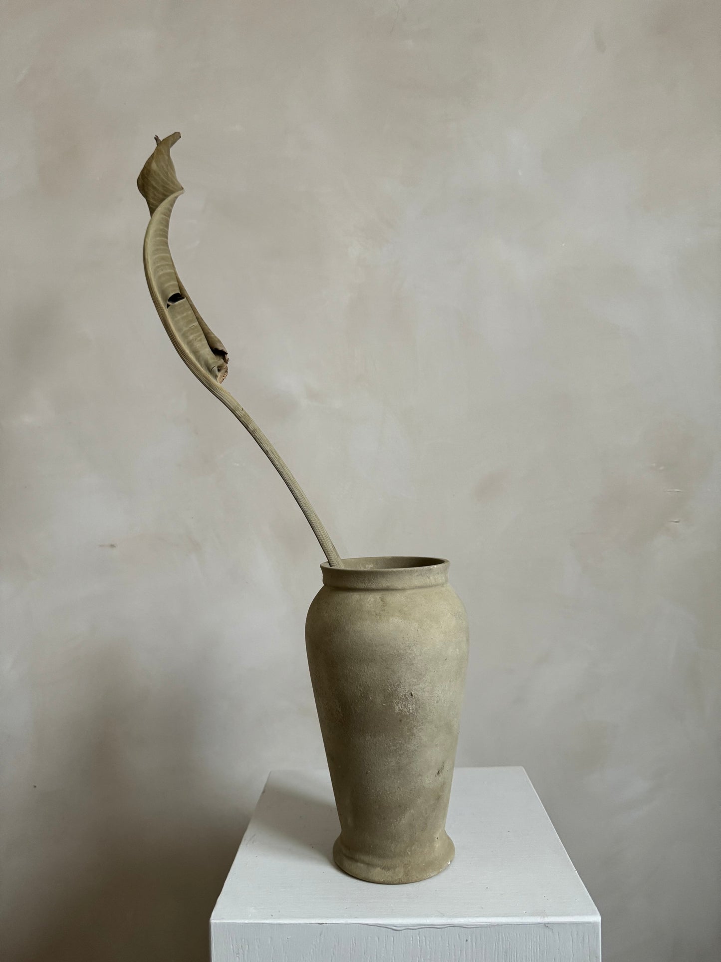 EARTH  |  Light brown beige stone effect vase