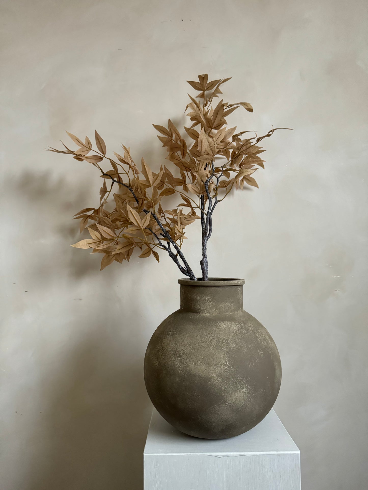 EARTH  |  Earthy brown large rounded rustic vase