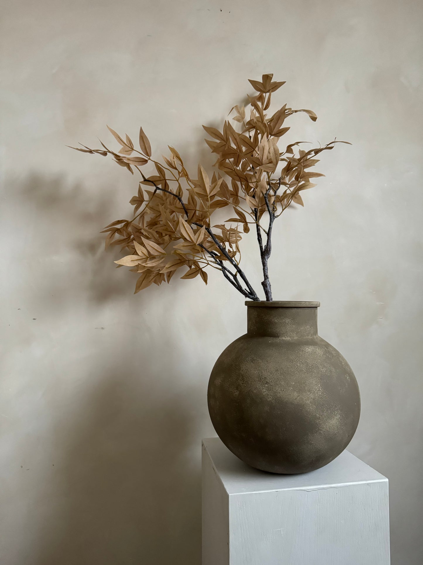 EARTH  |  Earthy brown large rounded rustic vase