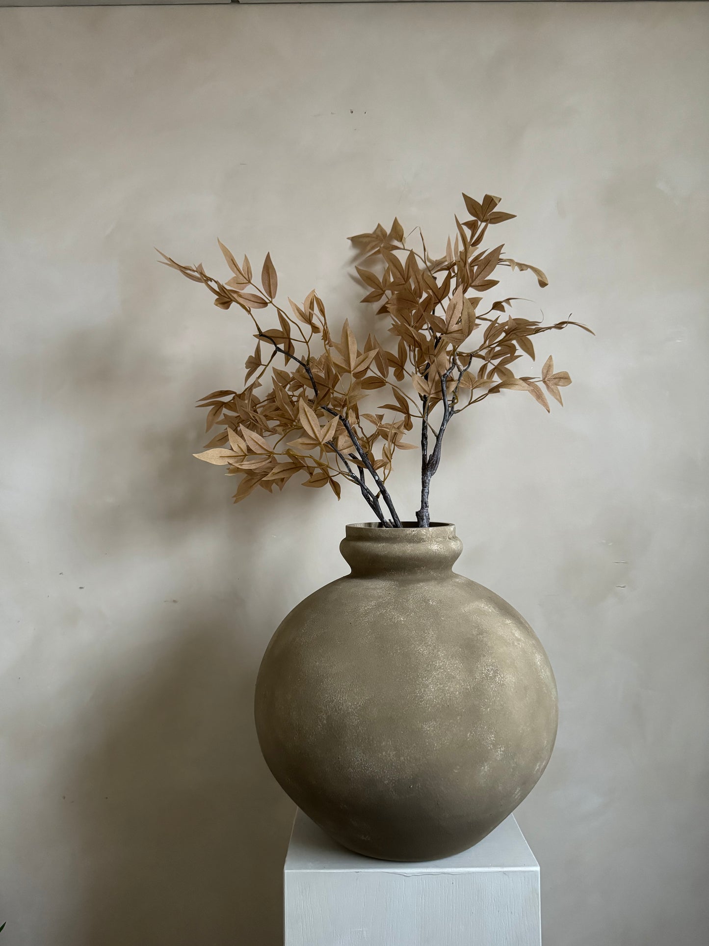 EARTH  |  Earthy brown large rounded rustic vase/vessel