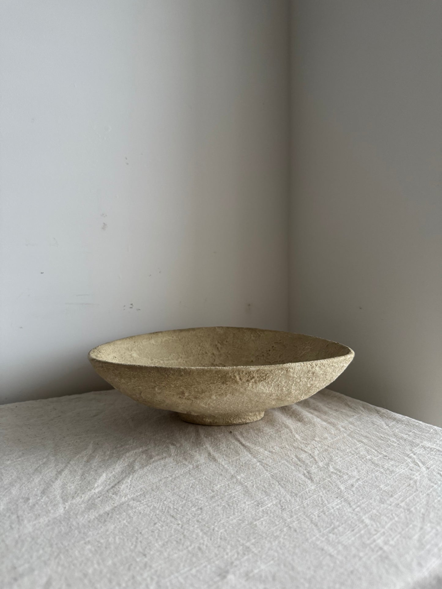 CLOUD  |  warm beige textured irregular bowl