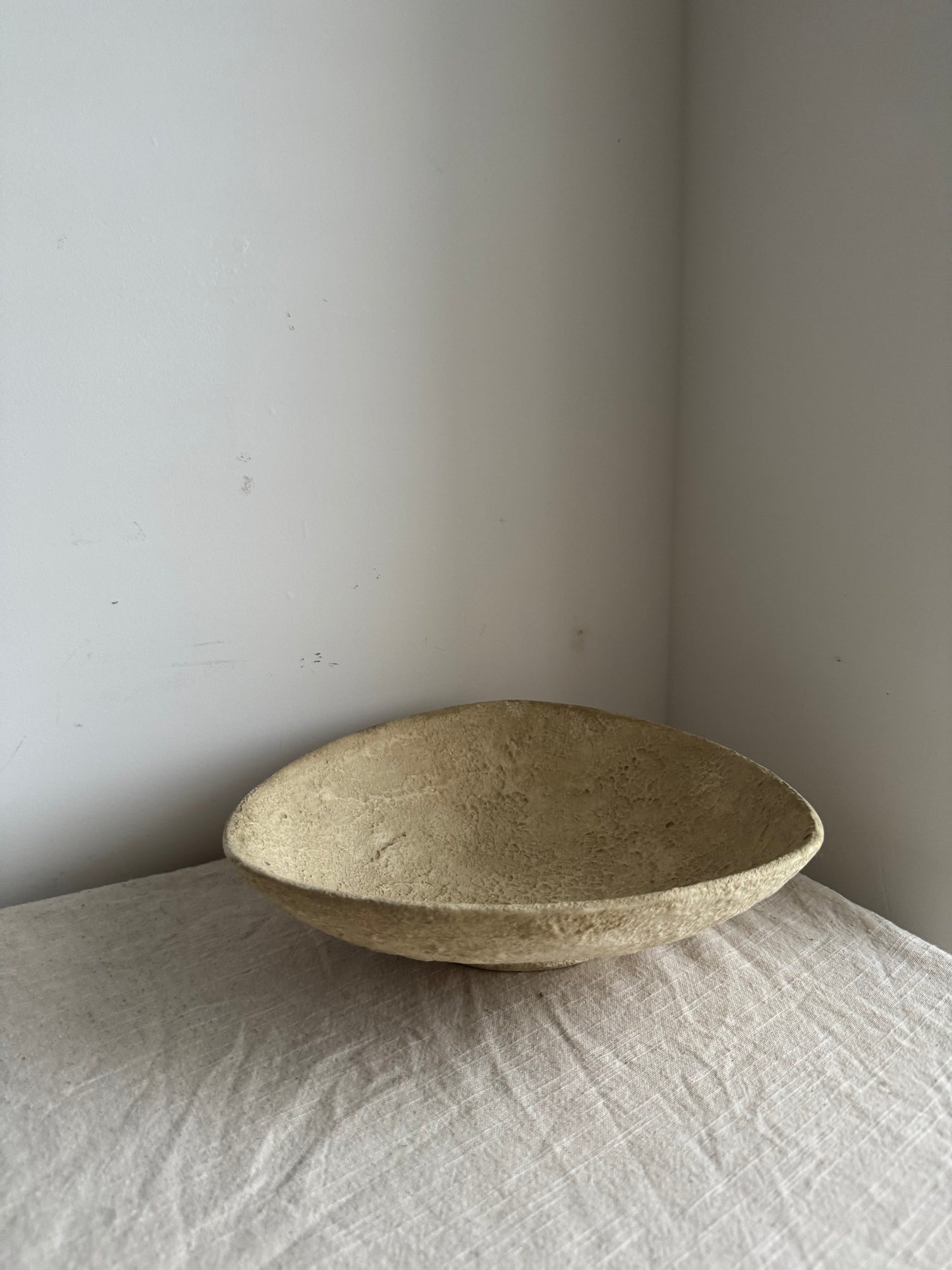 CLOUD  |  warm beige textured irregular bowl