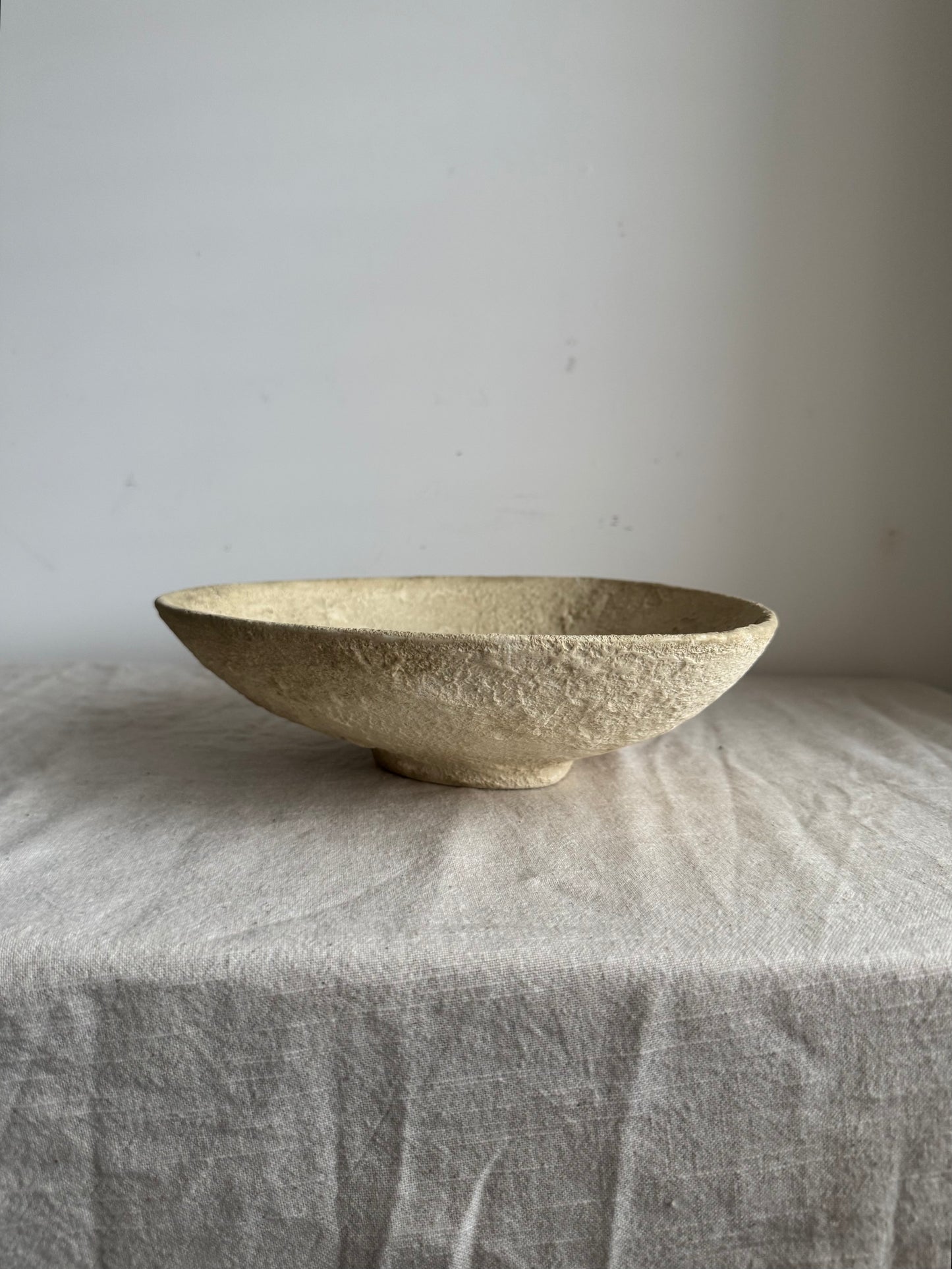 CLOUD  |  warm beige textured irregular bowl