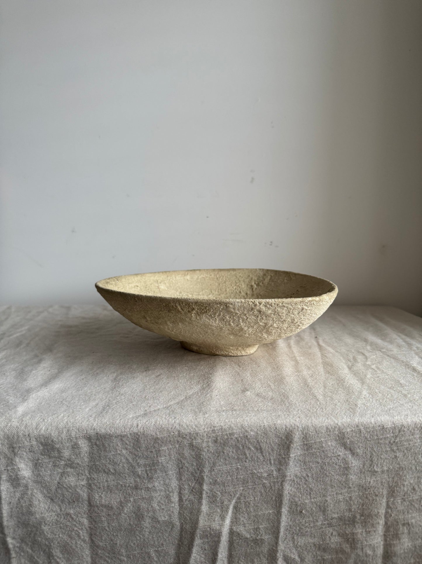 CLOUD  |  warm beige textured irregular bowl