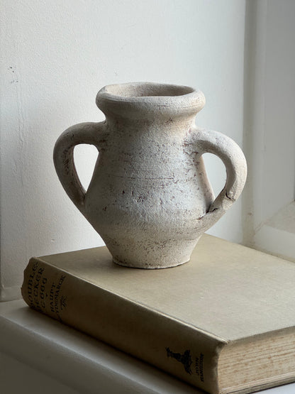 Up-Cycled | Small Twin Handle Off-White Pot