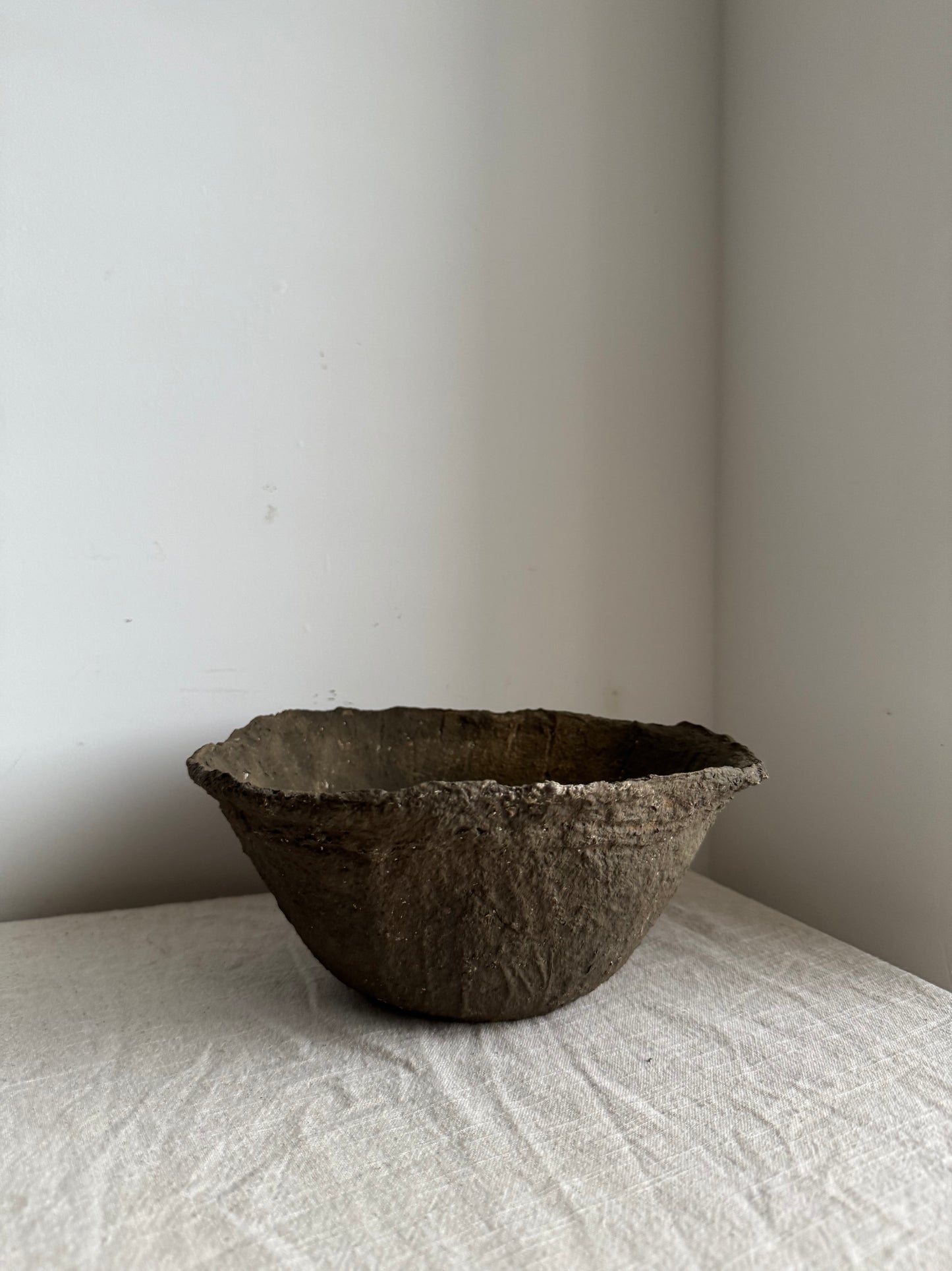 Handmade Papier-maché bowl  |  earthy brown