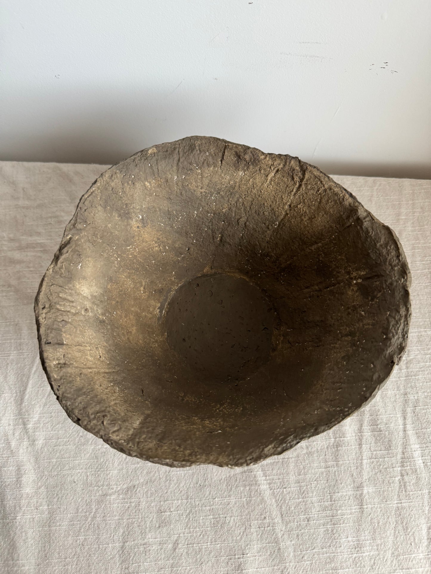 Handmade Papier-maché bowl  |  earthy brown