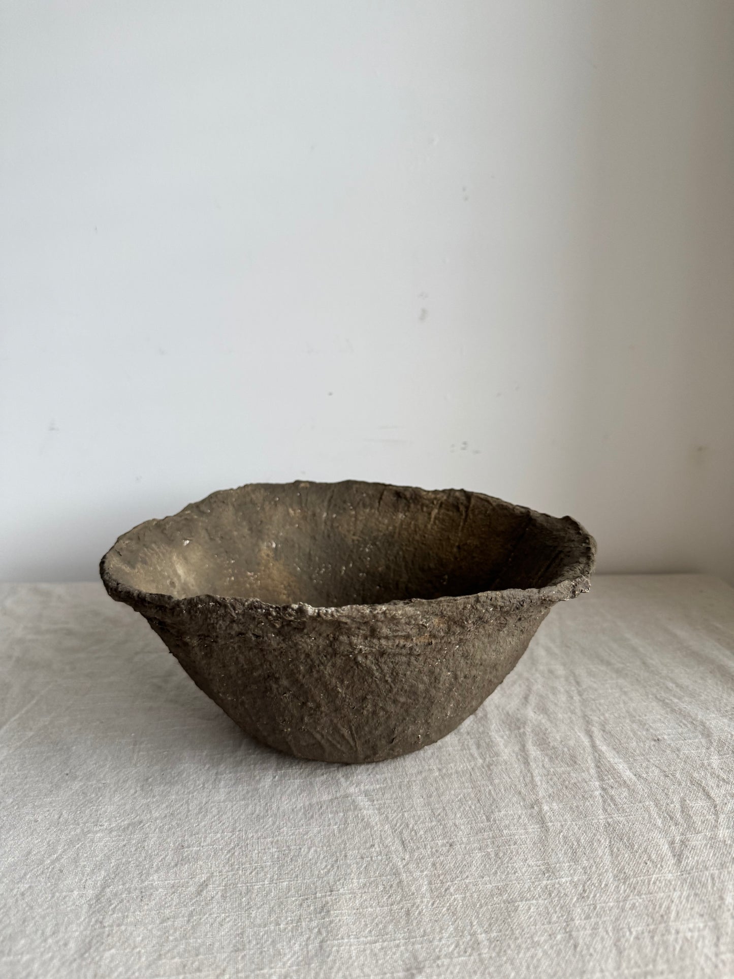 Handmade Papier-maché bowl  |  earthy brown