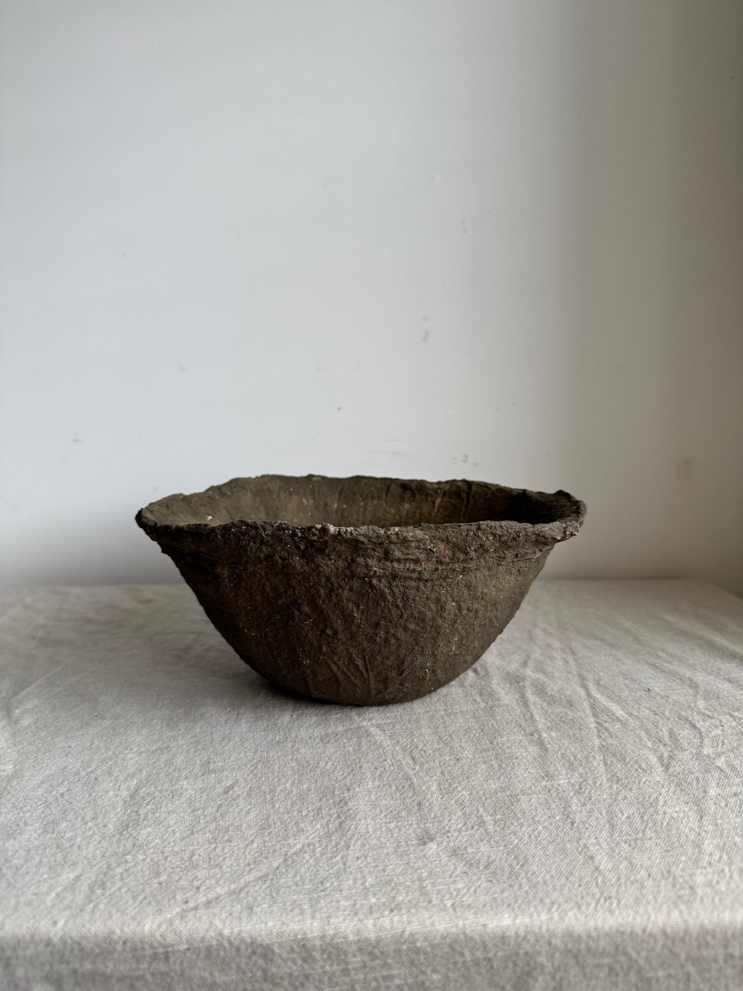 Handmade Papier-maché bowl  |  earthy brown