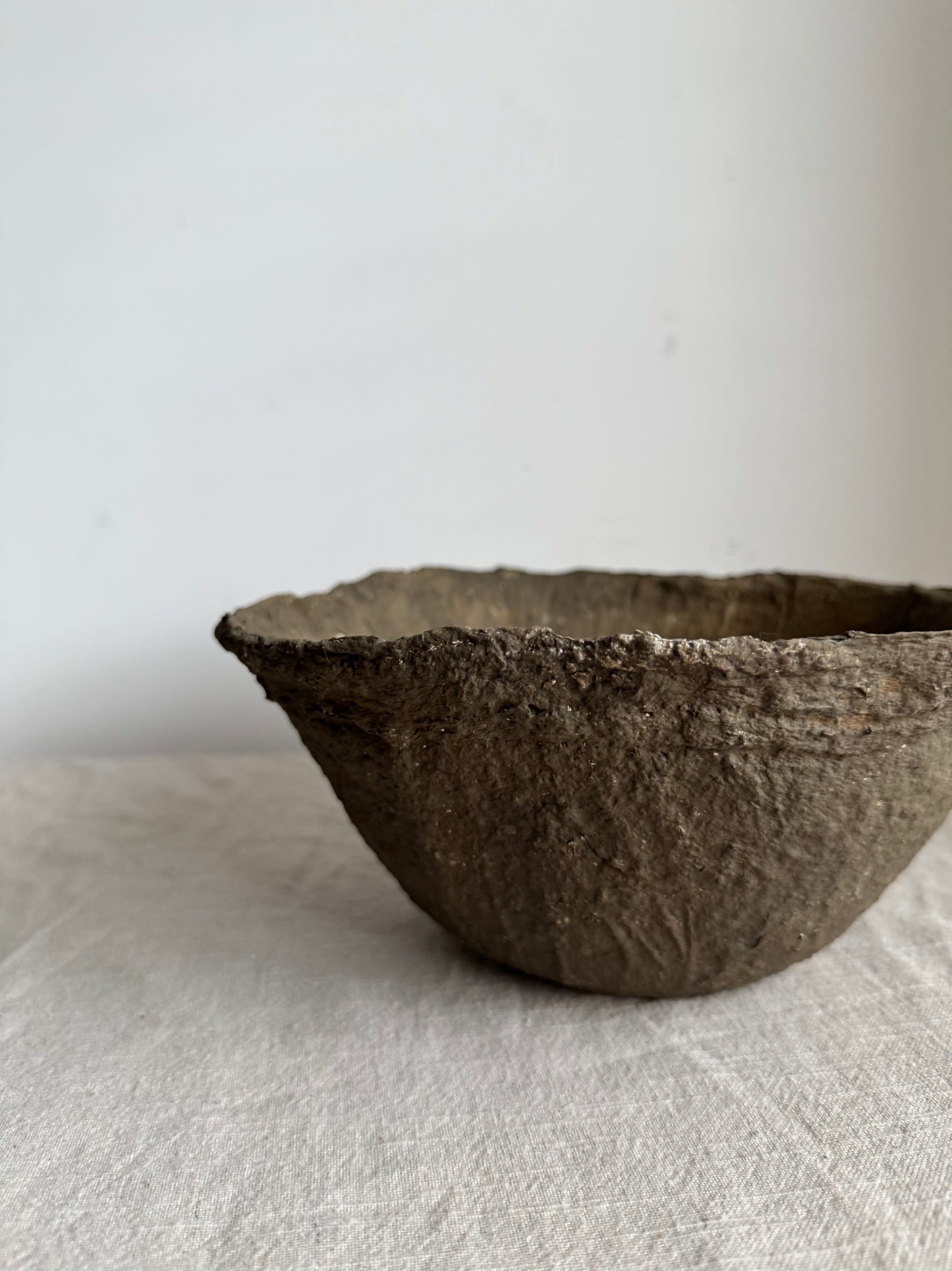 Handmade Papier-maché bowl  |  earthy brown