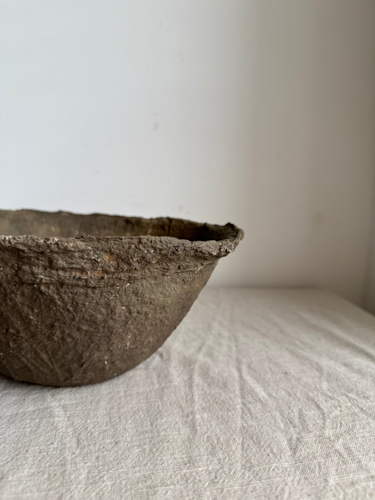 Handmade Papier-maché bowl  |  earthy brown